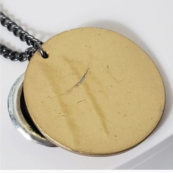 MIXED METALS Layered Costume Jewelry Necklace - Picture 6 of 7